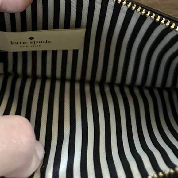 Kate Spade Black Leather Wristlet/wallet-EUC